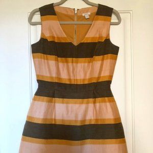 Striped Fossil Cocktail Dress, Size 2